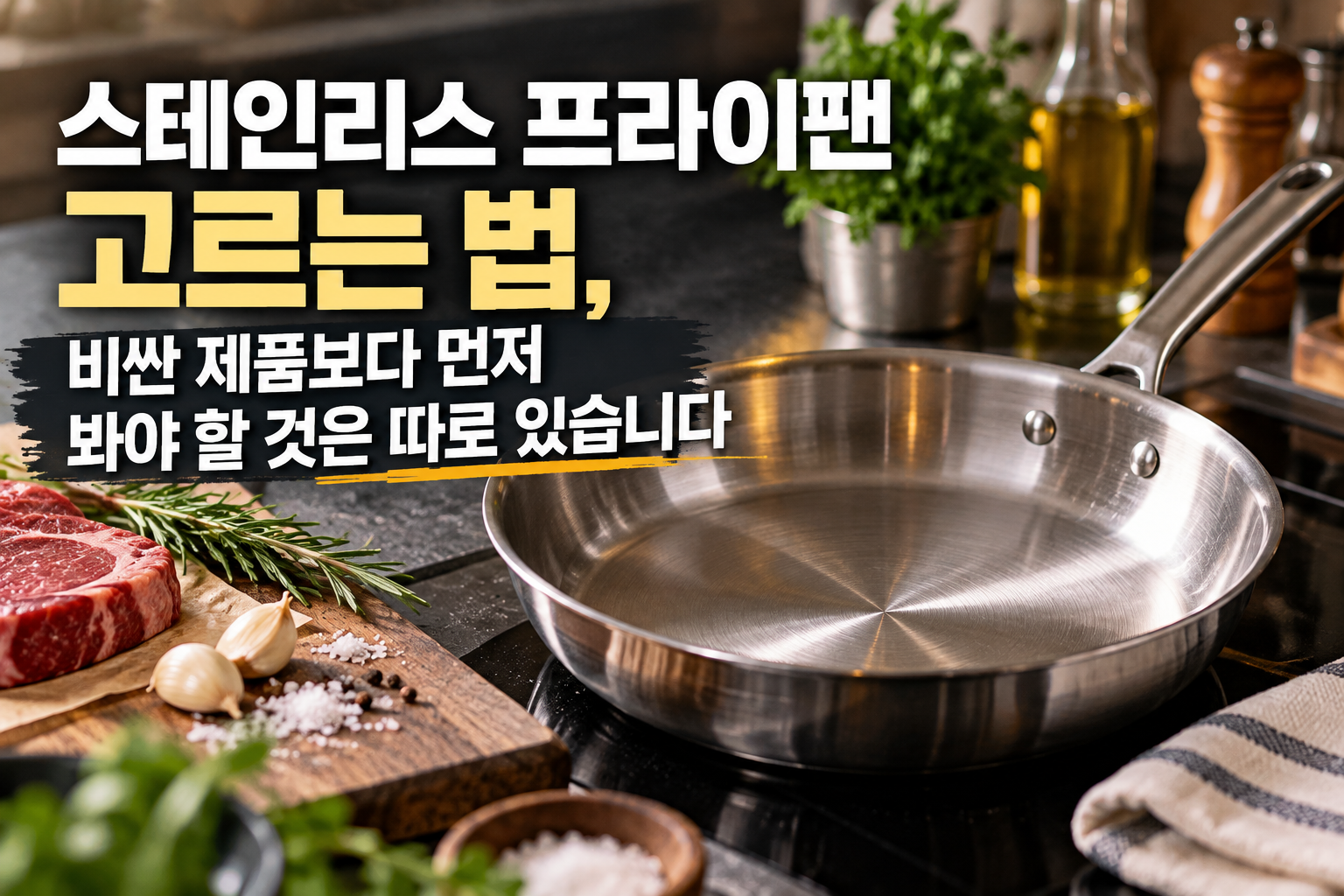스테인리스 프라이팬 고르는 법, 비싼 제품보다 먼저 봐야 할 것은 따로 있습니다