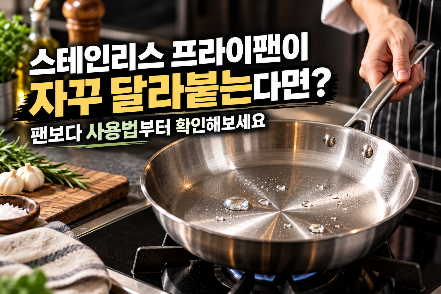 스테인리스 프라이팬이 자꾸 달라붙는다면? 사용법부터 확인하세요
